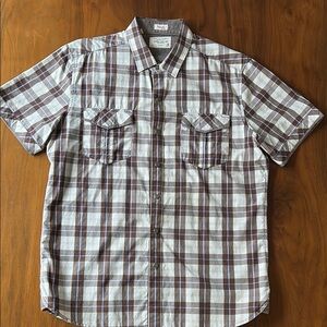 7 Diamonds Plaid Short Sleeve Men's Shirt